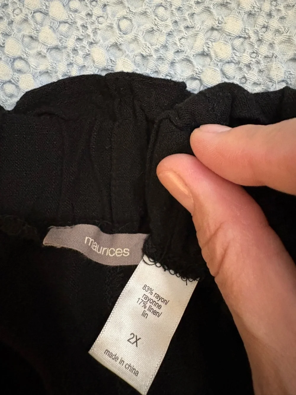 Maurices Black Elastic-Waist Shorts sz 2X